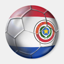 Bandeira paraguaia da bola de Paraguai de presente Imã