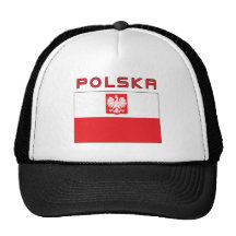Bandeira polonesa do falcão com Polska Boné