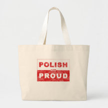 Bandeira polonesa e orgulhosa bolsas de lona