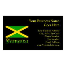 Bandeira, preto, verde e amarelo de Jamaica Cartão De Visita