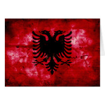 Bandeira resistida de Albânia Cartões
