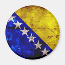 Bandeira resistida de Bósnia Imãs