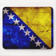 Bandeira resistida de Bósnia Mousepad