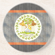 Bandeira retro de Belize do vintage Porta-copos