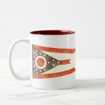 Bandeira retro de Ohio do vintage Canecas