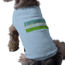 Bandeira retro de Uzbekistan do vintage Camisetas Para Cães