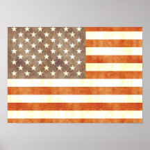 Bandeira retro dos Estados Unidos do vintage Pôsteres