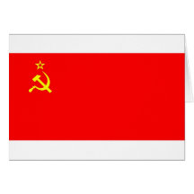 bandeira soviética cartão