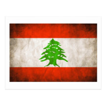 Bandeira suja de Líbano Cartao Postal