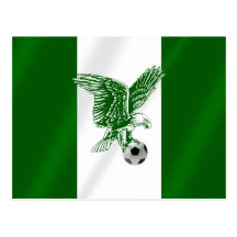 Bandeira super nigeriana de Eagles de Nigéria Cartões Postais