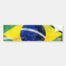 Bandeira velha de Brasil Adesivo