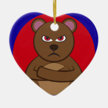 Banho angry bear ornamentos