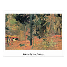 Banho por Paul Gauguin Cartao Postal