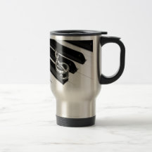 Bar do piano com G-clef Caneca