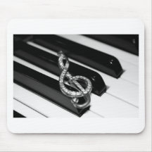 Bar do piano com G-clef Mousepads