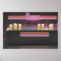 bar retro dos anos 80 posters