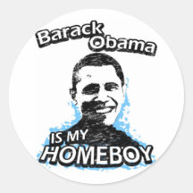 Barack Obama é meu ficar em casa Adesivo Em Formato Redondo