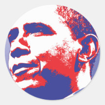 Barack Obama - liderança Adesivo Redondo