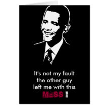 Barack Obama, não é minha falha, cartão