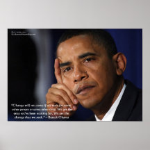 Barack Obama nas citações da sabedoria da "mudança Impressão