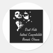 Barack Obama personalizou Adesivos Redondos