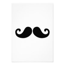 Barba do bigode convite personalizado