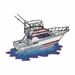 Barco de pesca do alto mar pequeno jaqueta de moleton bordada com capuz 