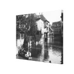 Barco no rio Gera em Erfurt Impressão Em Canvas