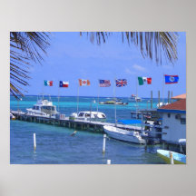 Barcos de Belize Poster