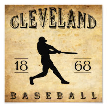 Basebol 1868 de Cleveland Ohio Impressão De Foto