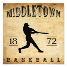 Basebol 1872 de Middletown Ohio Fotografia