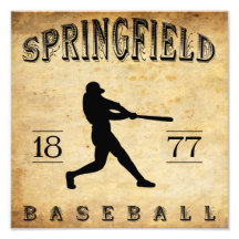 Basebol 1877 de Springfield Ohio Foto