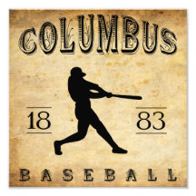 Basebol 1883 de Columbo Ohio Artes De Fotos