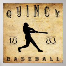 Basebol 1883 de Quincy Illinois Poster