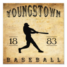 Basebol 1883 de Youngstown Ohio Impressão Fotográfica