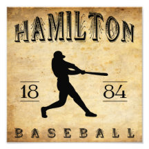 Basebol 1884 de Hamilton Ohio Impressão Fotográficas