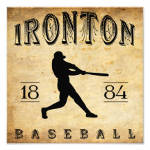 Basebol 1884 de Ironton Ohio Fotos