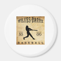 Basebol 1886 de Pensilvânia da Wilkes-Barra Imas De Geladeira