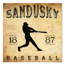 Basebol 1887 de Sandusky Ohio Fotografias