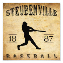 Basebol 1887 de Steubenville Ohio Impressão De Fotos