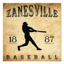 Basebol 1887 de Zanesville Ohio Impressão De Foto