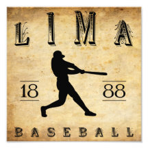 Basebol 1888 de Lima Ohio Impressão Fotográficas