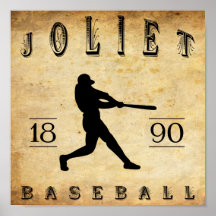 Basebol 1890 de Joliet Illinois Posteres