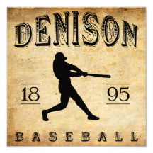 Basebol 1895 de Denison Ohio Artes De Fotos