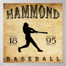 Basebol 1895 de Hammond Illinois Pôsteres