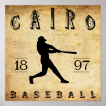 Basebol 1897 do Cairo Illinois Pôsteres