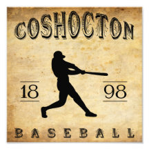 Basebol 1898 de Coshocton Ohio Impressão Fotográfica