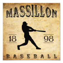 Basebol 1898 de Massillon Ohio Fotografias