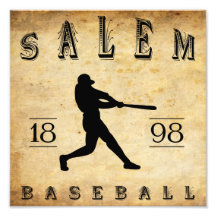 Basebol 1898 de Salem Ohio Arte De Fotos
