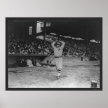 Basebol 1914 do atletismo da prancha do jarro poster